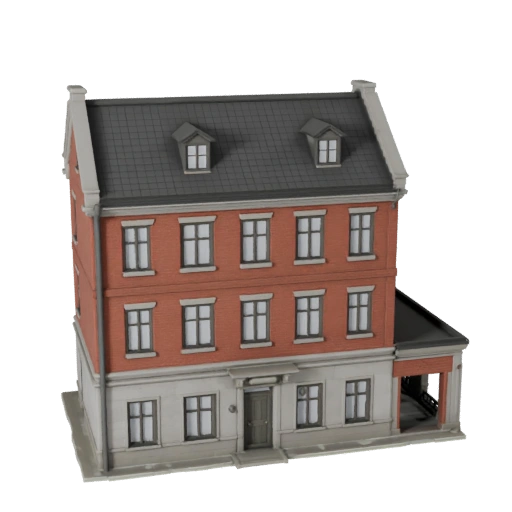 Modèle 3D de Maison Coloniale pour Blender - Asset de Rendu
