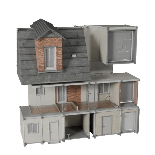 Kit Casa Modulare 3D Unity - Asset Realtime per Giochi