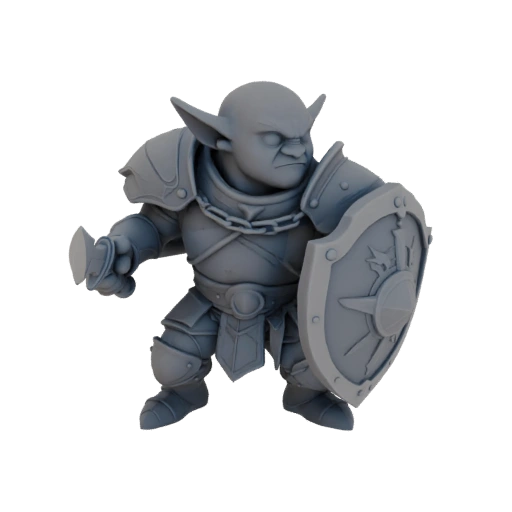 Miniatura Fantasy Goblin Arciere STL - Scudo a Muro