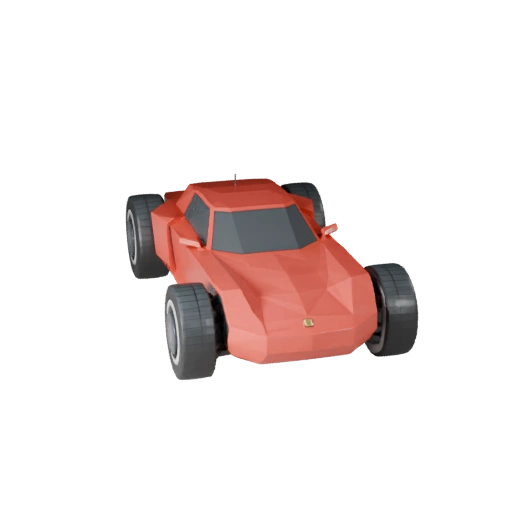 Modelo 3D de Roadster Poligonal Bajo para Unity y Unreal Asset PBR (Legacy)