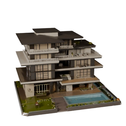 Moradia de Luxo Modelo 3D para Unity - Ativo de Jogo para Arquitetura