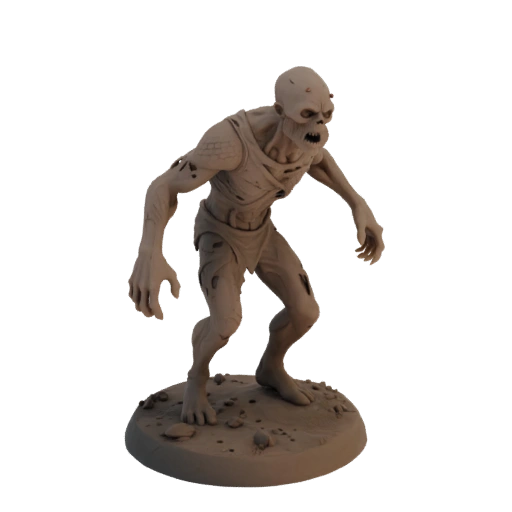 Miniatura STL de Zumbi Inimigo de Fantasia Sombria