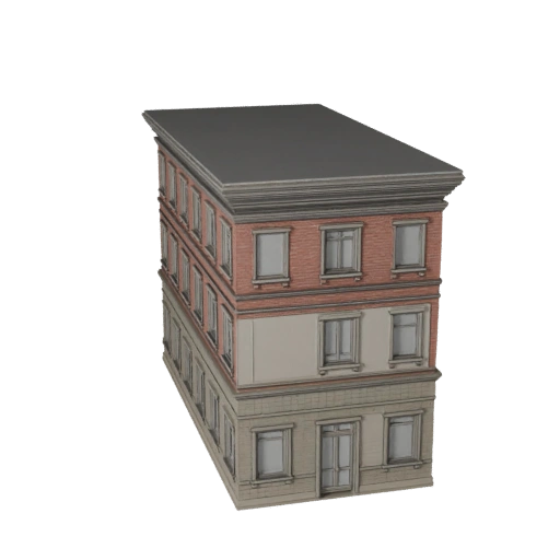 Kit de façade de rue modulaire haute poly pour Archviz