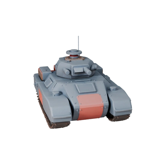 Modelo 3D de Acorazado de Caricatura para Juegos Estilizados Activo PBR