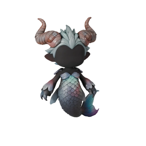Modello 3D Sirena Cartone Animato - Asset Stilizzato per Animazione | PBR