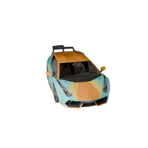 Cartoon Lamborghini Inspired Supercar 3D Model - Stylized