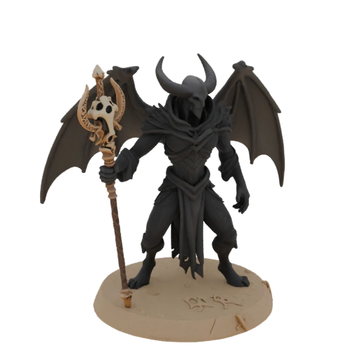 Dark Fantasy Obsidian Lich Necromancer Miniature STL