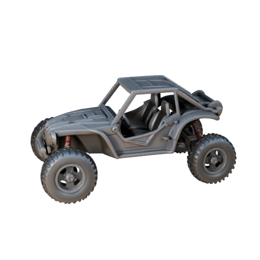 Modelo STL Imprimível de Buggy de Duna - Exibição Colecionável