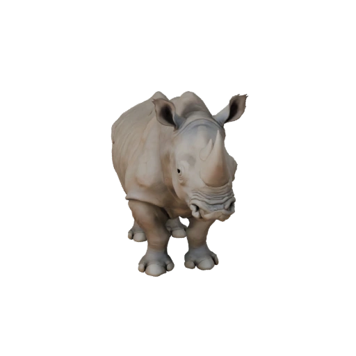 Realistisches Nashorn 3D-Modell - Rigged PBR Asset für Spiele | Lizenzfrei