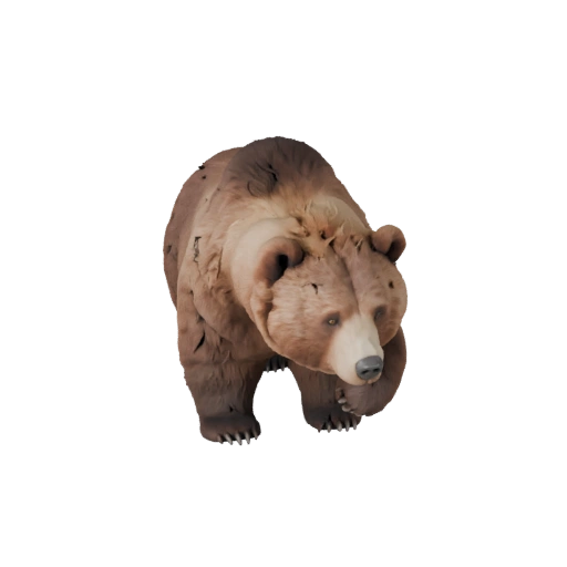 Modèle 3D d'Ours Brun Dessin Animé - Asset Stylisé pour Animation