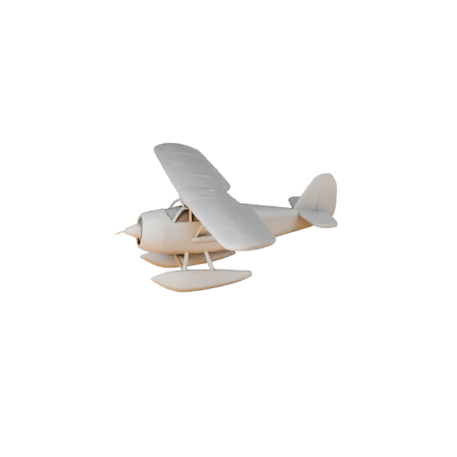 Printable Vintage Seaplane STL 3D Model - Display
