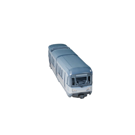 Monorraíl Futurista Modelo 3D - Activo PBR de Alto Poligonaje para