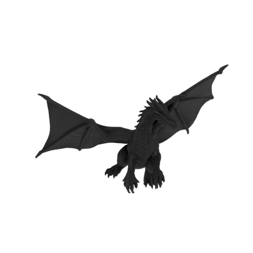 Fantasy Dragon Boss Miniature STL - Wing Spread