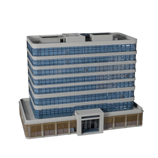 Modelo 3D Estilizado de Sede Corporativa - Activo para Juegos
