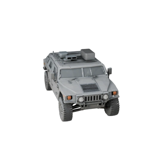Modelo 3D Humvee Poligonal Bajo para Unity & Unreal PBR Asset