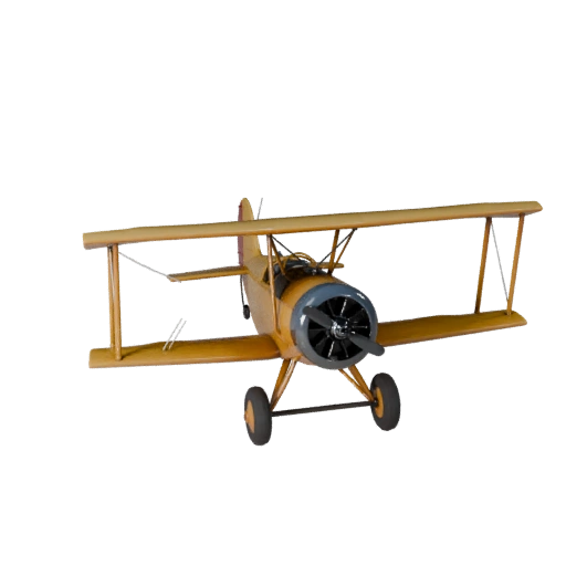 Biplano d'epoca 3D per Unity - Asset di gioco low poly