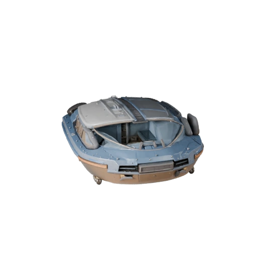 نموذج ثلاثي الأبعاد جاهز للعبة hovercraft للاستخدام في الوقت الفعلي بأصل PBR