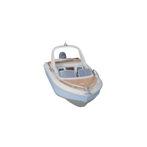 Cartoon Schnellboot 3D Modell für stilisierte Spiele PBR Asset