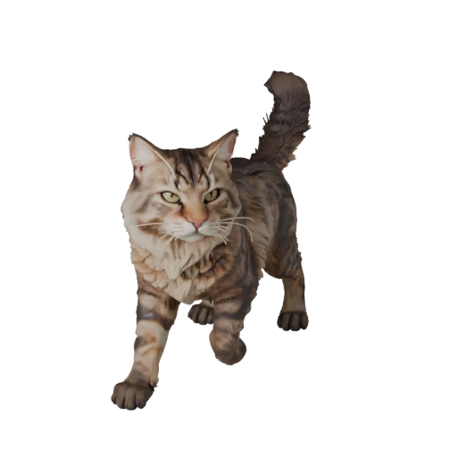 Modèle 3D réaliste de chat sibérien - Asset PBR riggé pour jeux