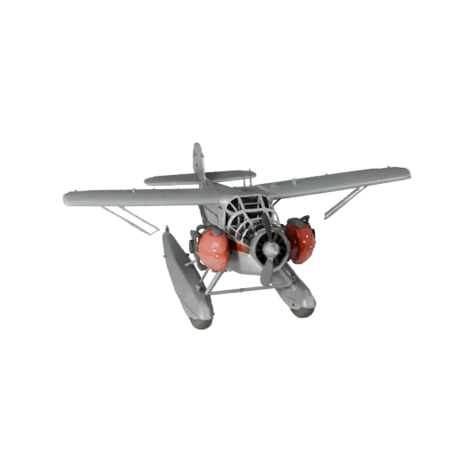 Game Ready Vintage Seaplane 3D Model for Realtime Games