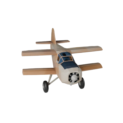 Vintage Seaplane 3D Model - Low Poly Game Ready PBR Asset