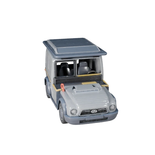 Lieferwagen 3D-Modell für Blender - Renderbereites Asset (Legacy)