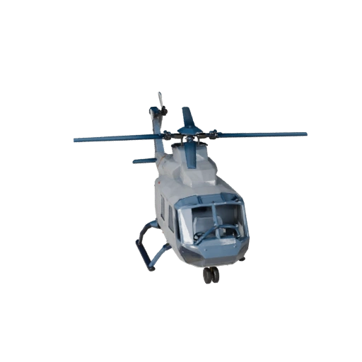 Modelo 3D de Helicóptero de Carga Poligonal Bajo para Unity y Unreal