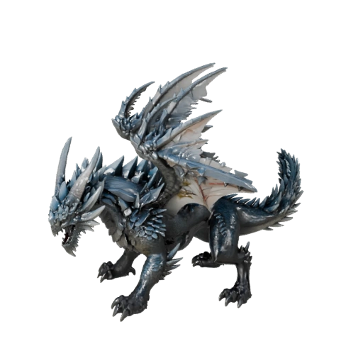 Kristall Drache 3D Modell für Blender - PBR Asset mit Texturen