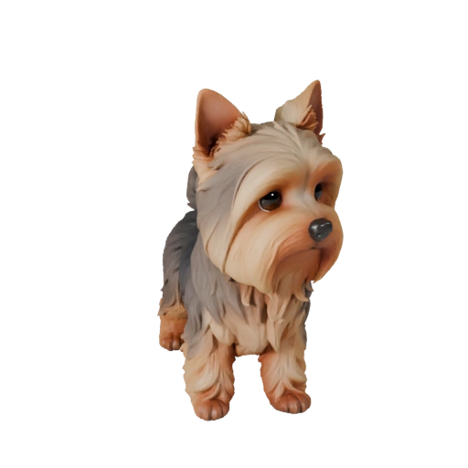 Modelo 3D de Perro Yorkshire Terrier Caricatura - Activo 3D Estilizado