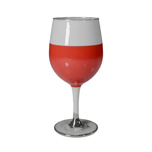 Bicchiere da Vino Pronto per il Web Asset 3D per Pagine Browser AR