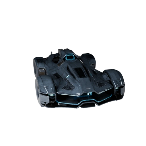 Modello 3D Auto Sci-Fi Pronto per il Gioco per Uso in Tempo Reale Asset PBR