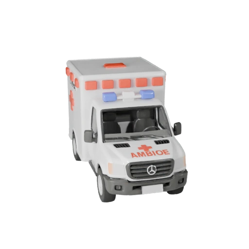 Printable Ambulance STL 3D Model - Display & Collectibles (Legacy)