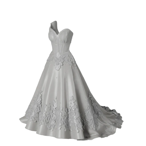 Abito da Sposa "AR Ready" Asset Web 3D per Uso Online