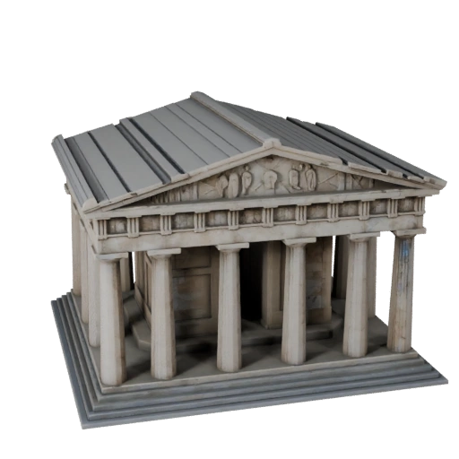 Modello 3D Partenone - Asset Realistico Archviz per Architettura