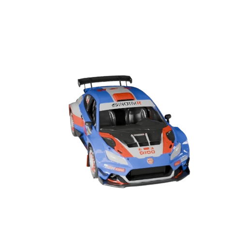 Modelo 3D de Carro de Rally para Unity - Asset de Jogo Low Poly
