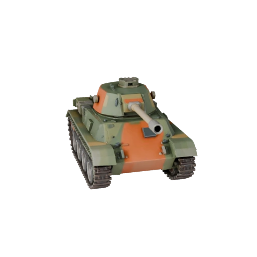 Modello 3D Carro Armato Cartone Animato per Giochi Stilizzati Asset PBR
