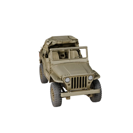 Jeep Militaire WWII 3D pour Blender - PBR Réaliste