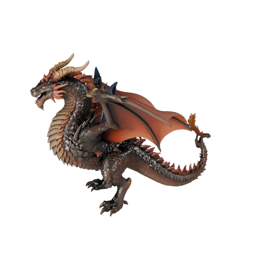Feuerdrache 3D-Modell für Blender - PBR-Asset mit Texturen