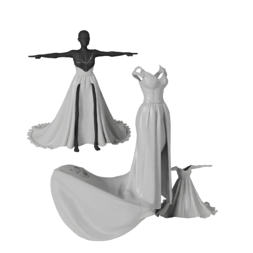 Abito da Sposa Asset Studio 3D per Annunci di Catalogo