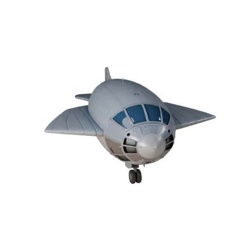 Luftschiff 3D-Modell für Blender & Spiele - PBR-Asset