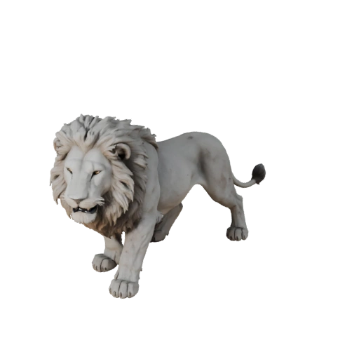 Modelo 3D Leão Branco para Blender - Asset PBR com Texturas | PBR