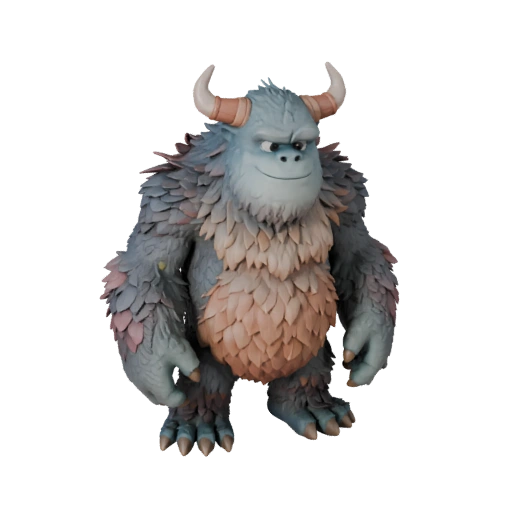 Cartoon Yeti 3D Modell - Stilisierte Asset für Animation | Lizenzfrei