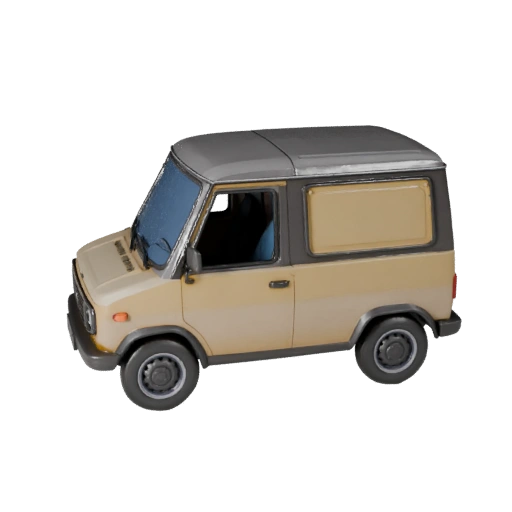 Camionnette de livraison vintage 3D pour Blender - Prêt pour le rendu