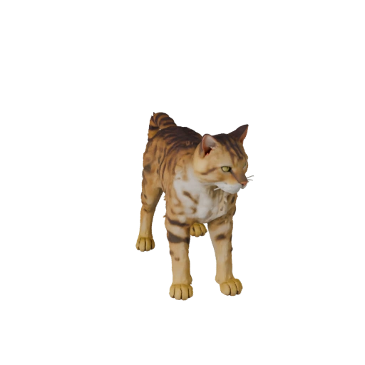 High Poly Savannah Cat 3D Model - Detailed STL Asset for Printing