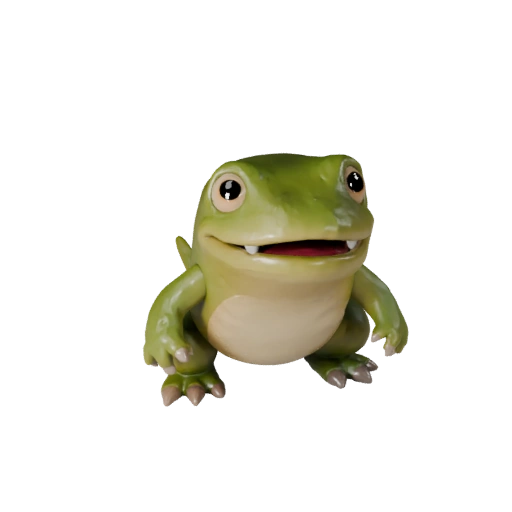Cartoon Salamander 3D Modell - Stilisierte Asset für Animation