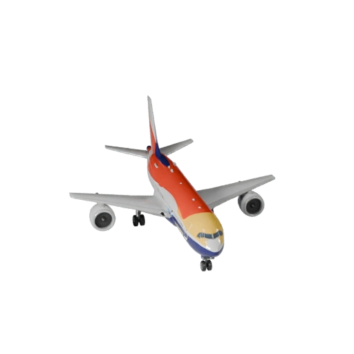 Cartoon Boeing Inspired Airliner 3D Model - Stylized Game