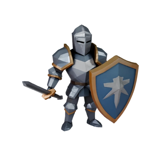 Low Poly Knight Miniature | Game Engine PBR Asset Pack