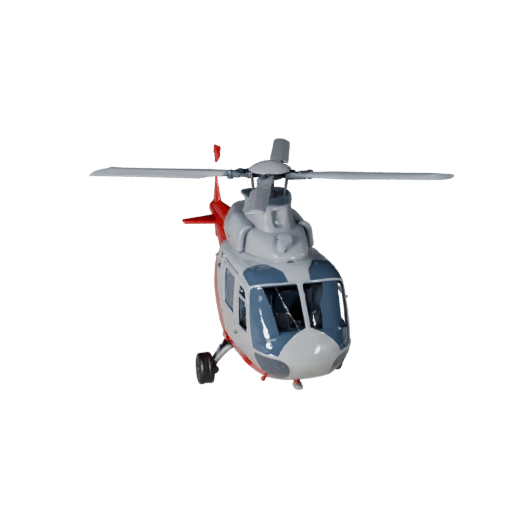 Rescue Helicopter 3D Model for Unity - Low Poly PBR Asset