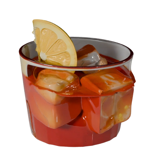 Modello 3D di un Bicchiere da Cocktail - Asset di Rendering Hero per Uso in Studio