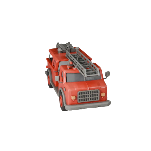 Druckbares Oldtimer-Feuerwehrauto STL 3D-Modell - Display